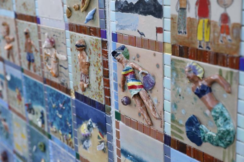 Wall made of images Wall made of images